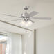 Stellant 52 inch Brushed Nickel with Reversible Silver/Pearl Gray Blades Indoor/Covered Outdoor Ceiling Fan